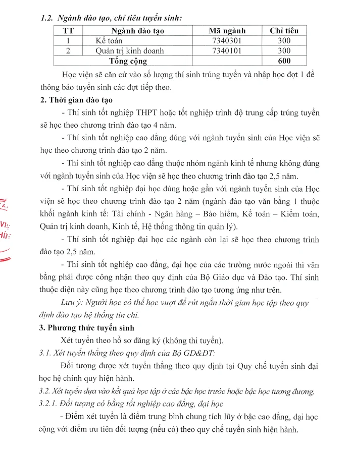 HỌC VIỆN TÀI CHÍNH TUYỂN SINH HỆ CỬ NHÂN TỪ XA Đợt 1 2026