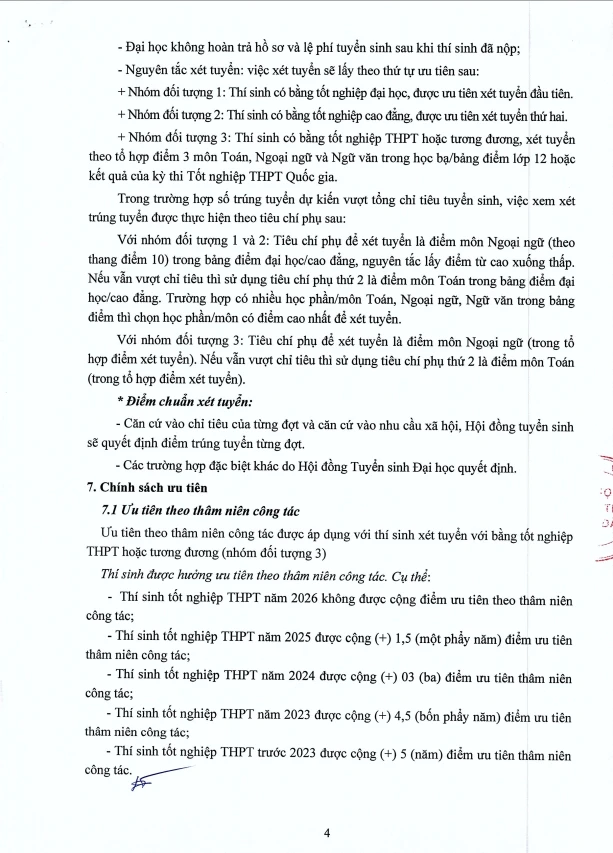 TH&Ocirc;NG B&Aacute;O TUYỂN SINH HỆ Đ&Agrave;O TẠO TỪ XA ĐẠI HỌC KINH TẾ QUỐC D&Acirc;N NĂM HỌC 2026 Trang 4