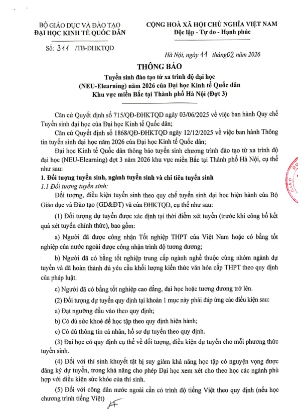 ĐẠI HỌC KINH TẾ QUỐC DÂN NEU