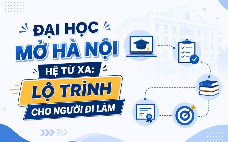 Đại học Mở H&agrave; Nội lộ tr&igrave;nh cho người đi l&agrave;m