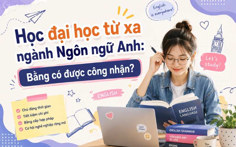 Học đại học từ xa ngành Ngôn ngữ Anh: Bằng có được công nhận?