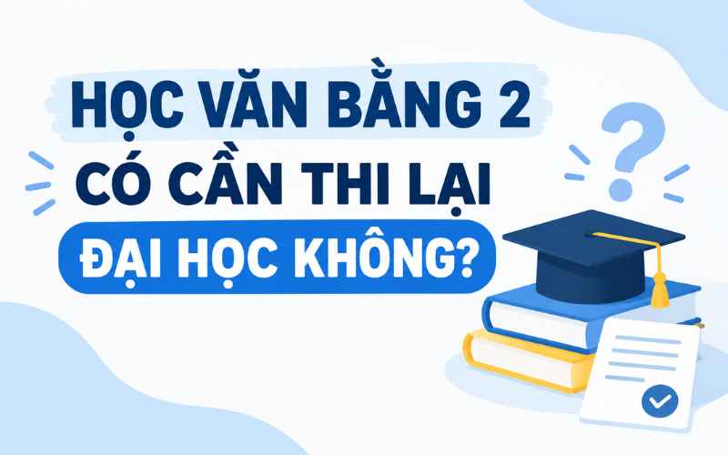 Học văn bằng 2 có cần thi lại không?