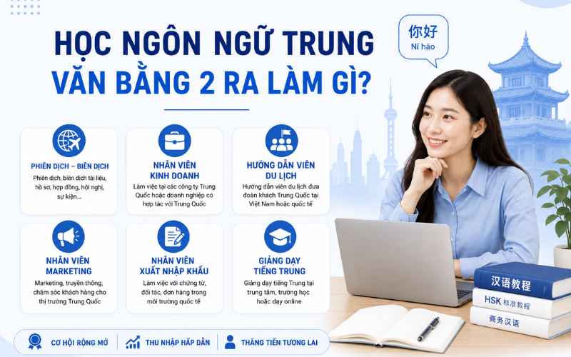 Học Ngôn Ngữ Trung Văn Bằng 2 Ra Làm Gì?