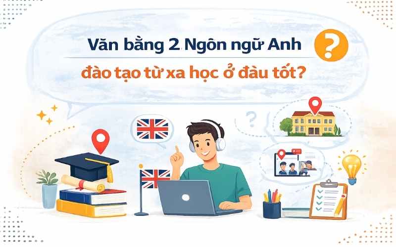 Văn bằng 2 Ngôn ngữ Anh đào tạo từ xa học ở đâu tốt?