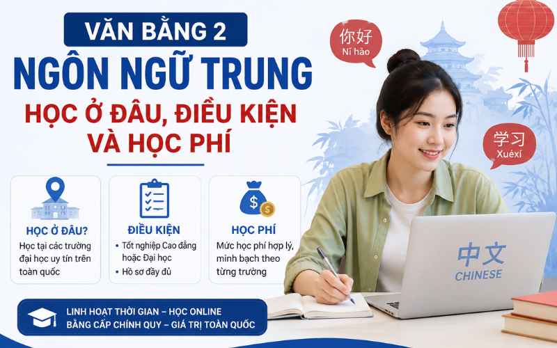 Văn bằng 2 Ngôn ngữ Trung: Học ở đâu, điều kiện và học phí
