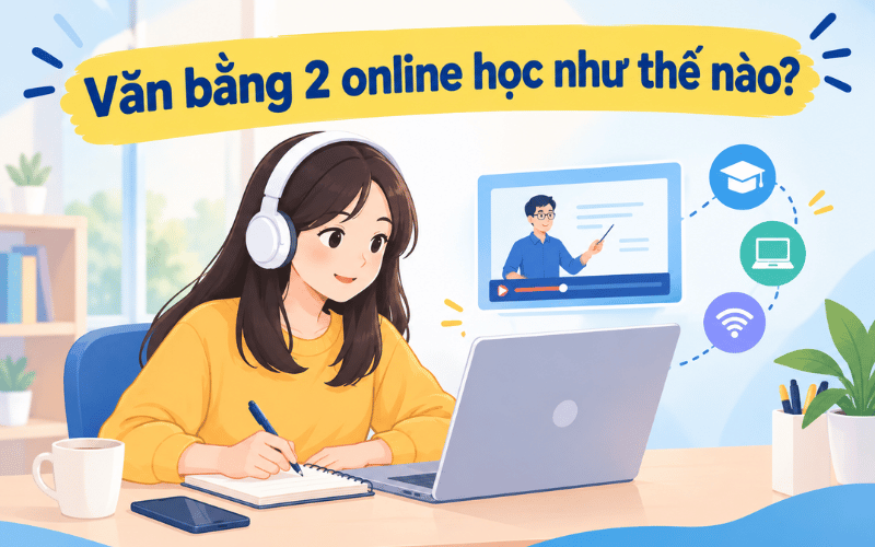 Văn bằng 2 online học như thế nào? Có khác học trực tiếp không?